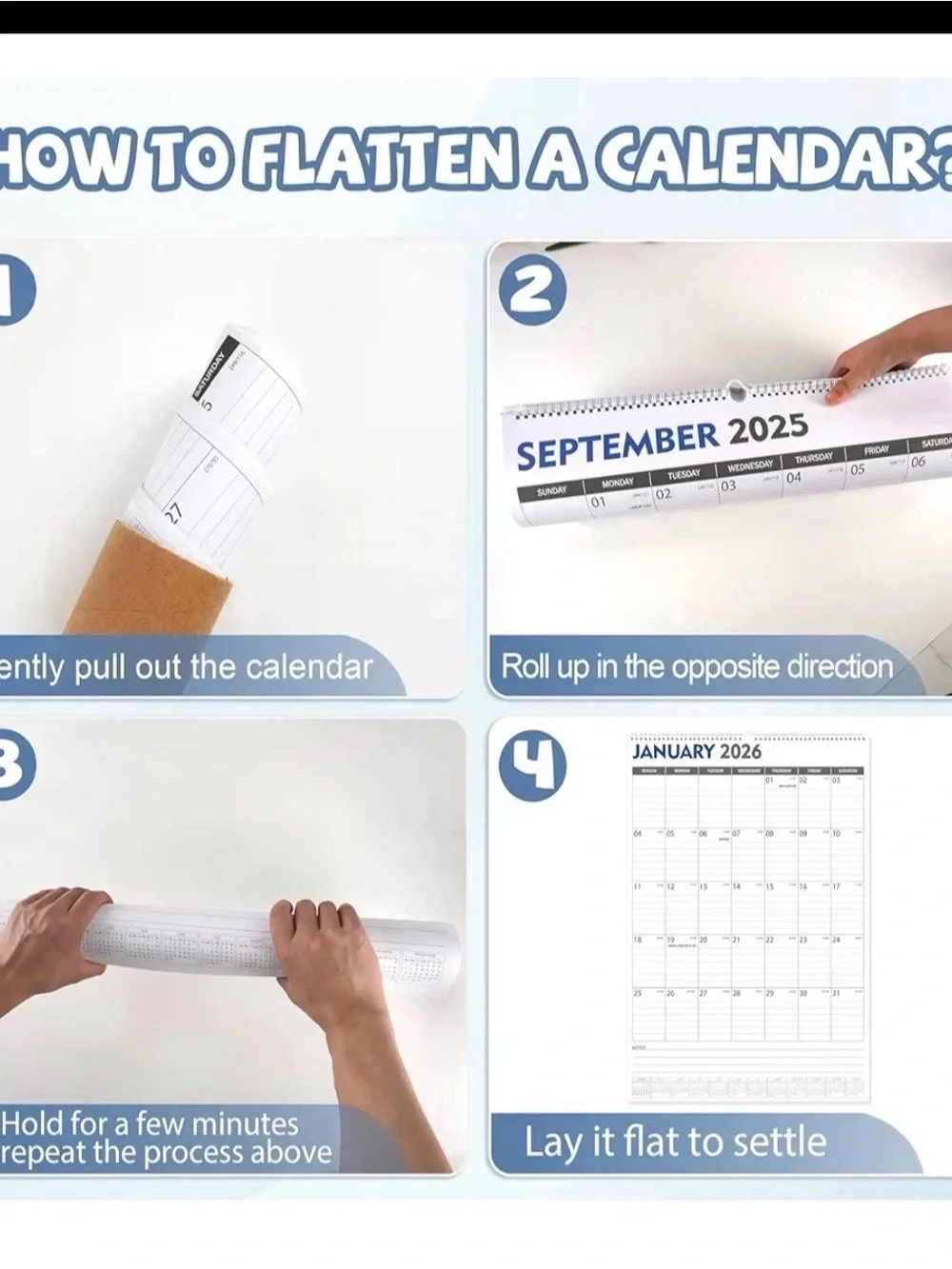 Large 2026-2027 Wall Calendar 18-Month Vertical Planner, 22